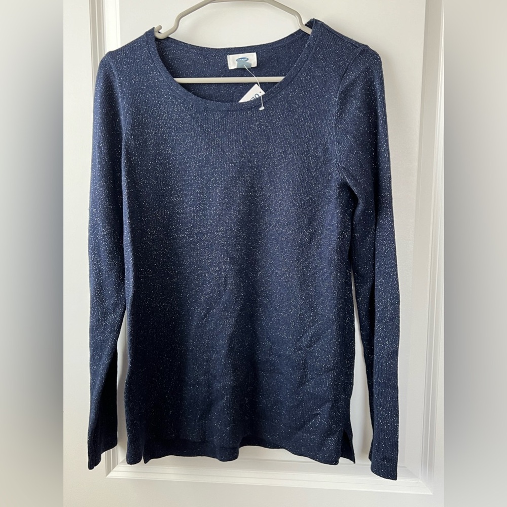 NWT Navy glitter sweater